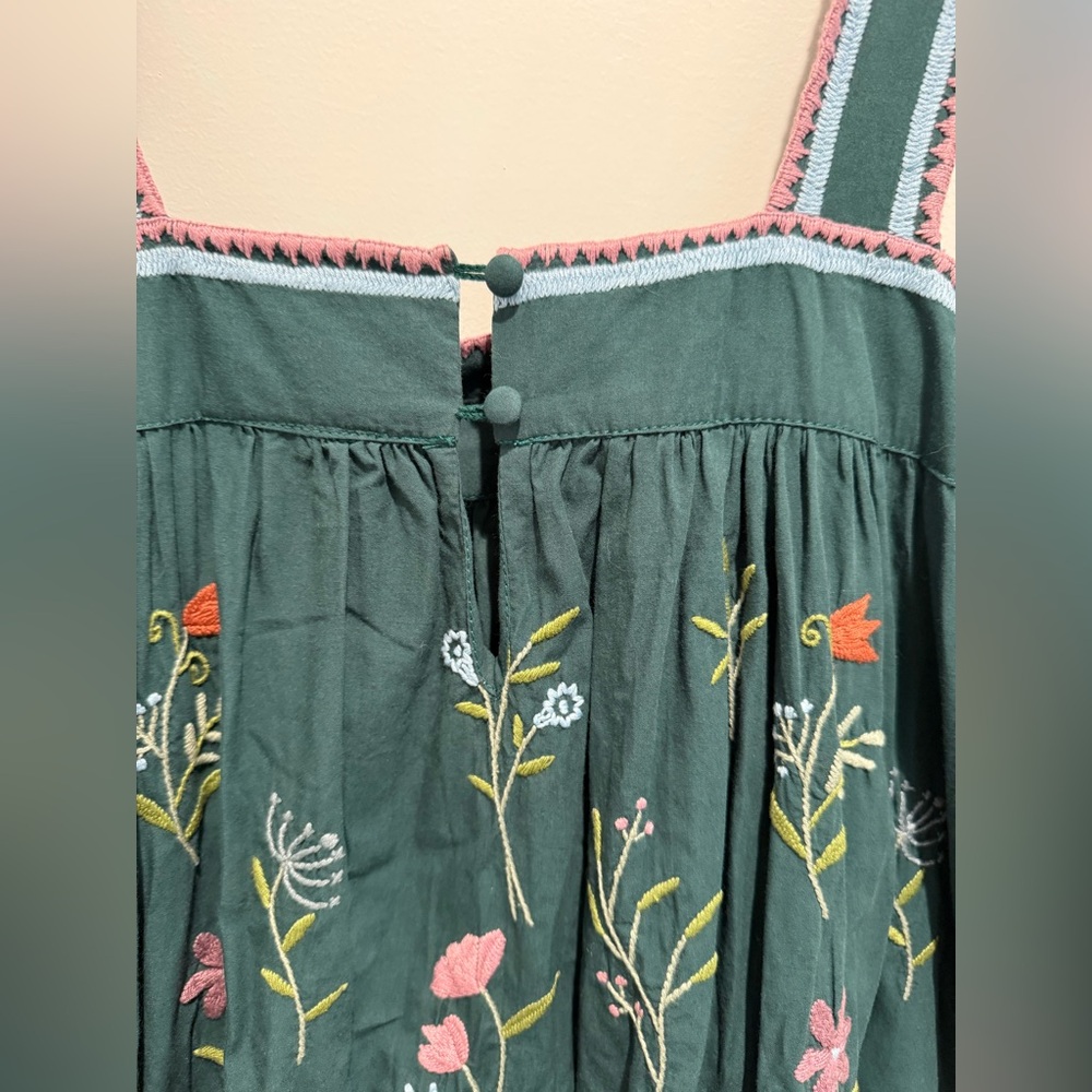 Mi Golondrina Lila Verde Arroyo long embroidered tiered dress size large NWT! - Picture 4 of 12